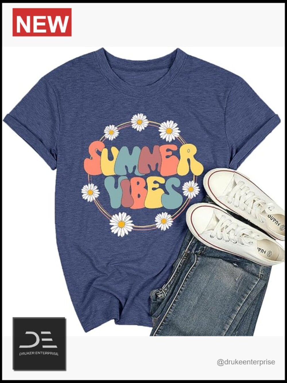 Cute Dandelion Floral Heart Print Graphic Tee Short Sleeve Crew Neck Cotton